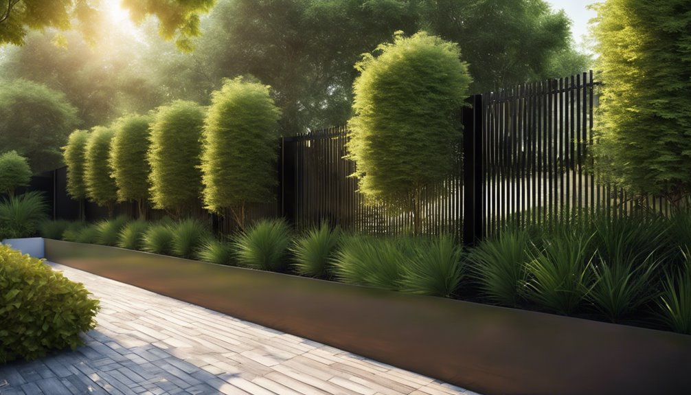 black or graphite fence