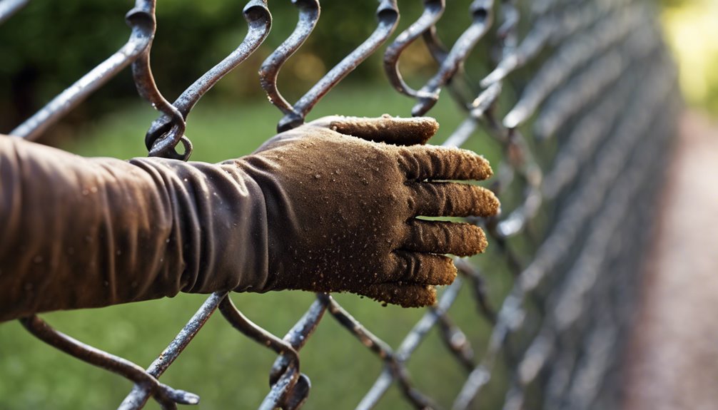 clean metal garden fence