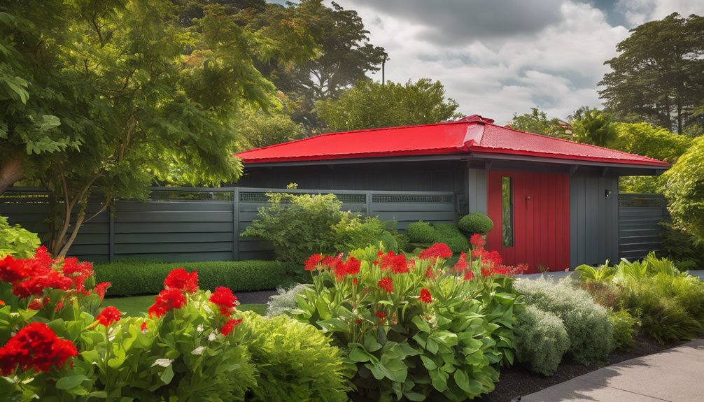 kolor ogrodzenia do czerwonego dachu