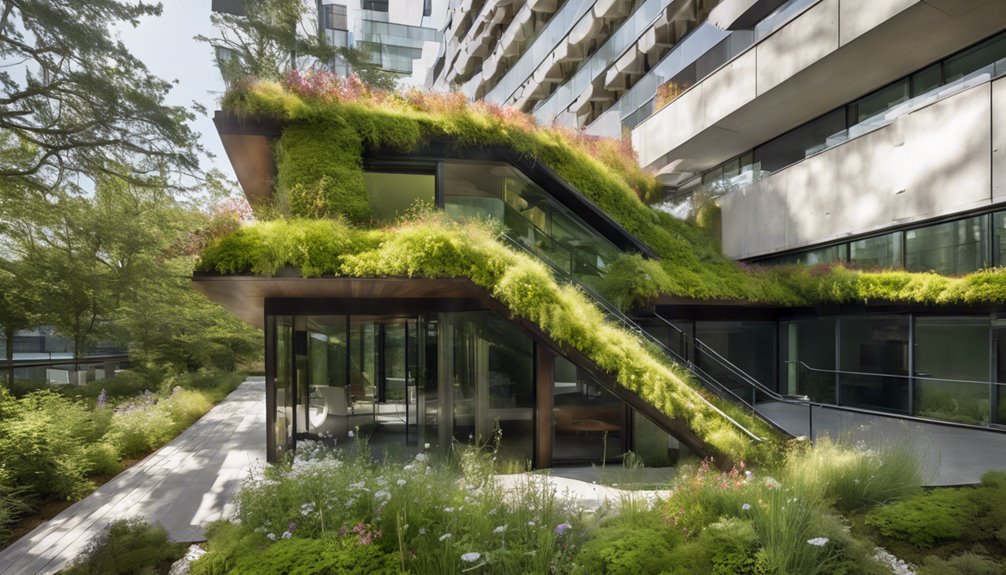 zielona elewacja budynku